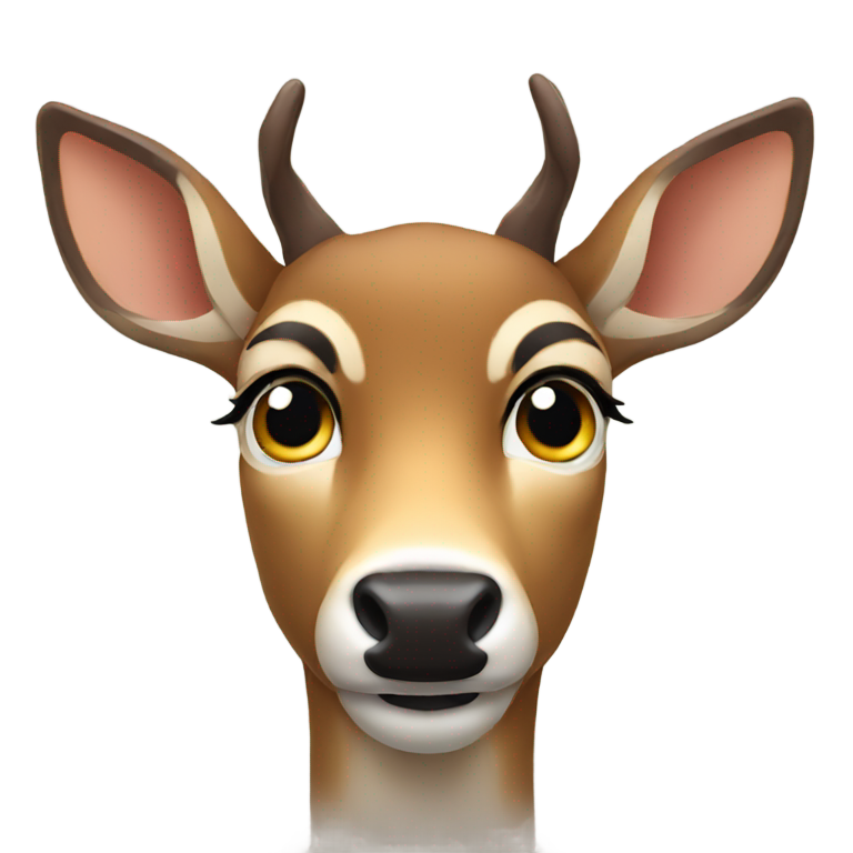 genmoji: deer pleading eyes emoji