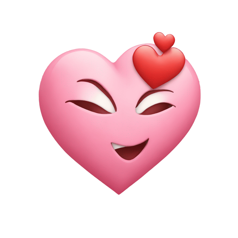 genmoji: A heart blowing a heart