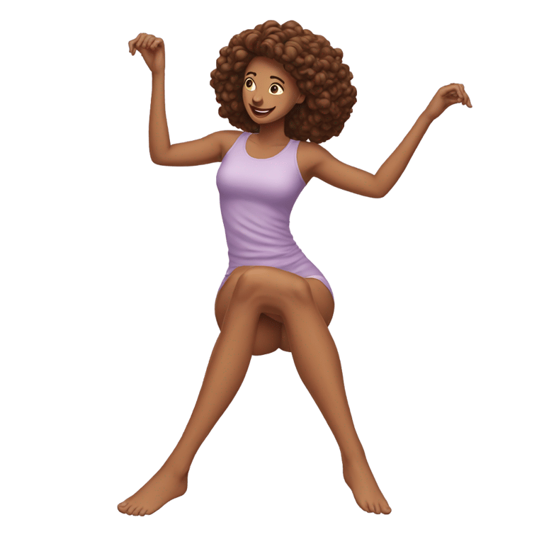 genmoji: a woman spreading her legs apart