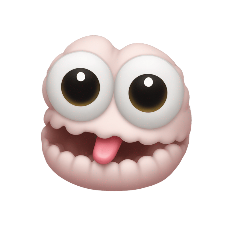 genmoji: A worm, no eyes, no mouth