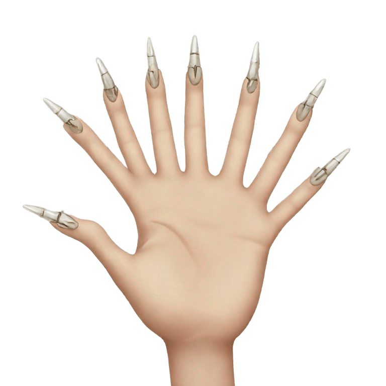 genmoji: hand with very long nails