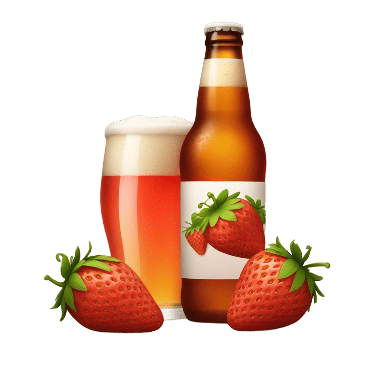 genmoji : Strawberry beer