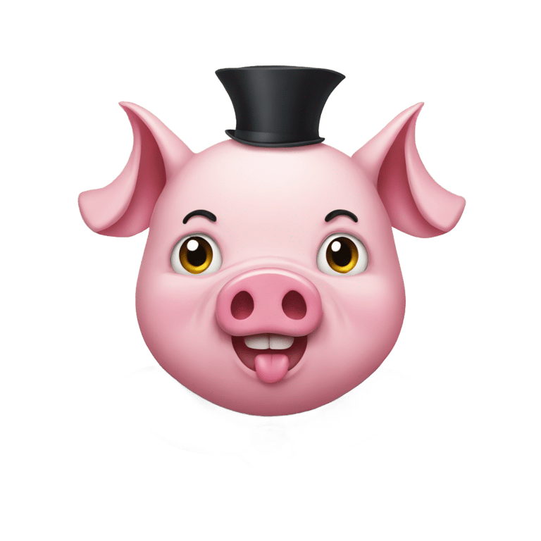 genmoji: Pig as an evil villain