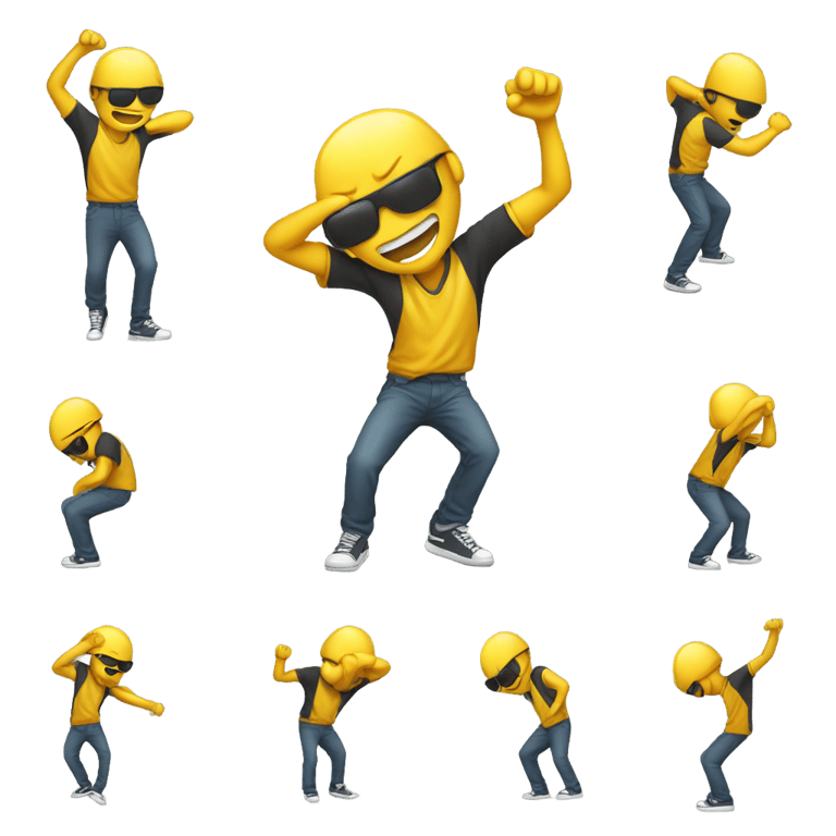 genmoji: guy dabbing