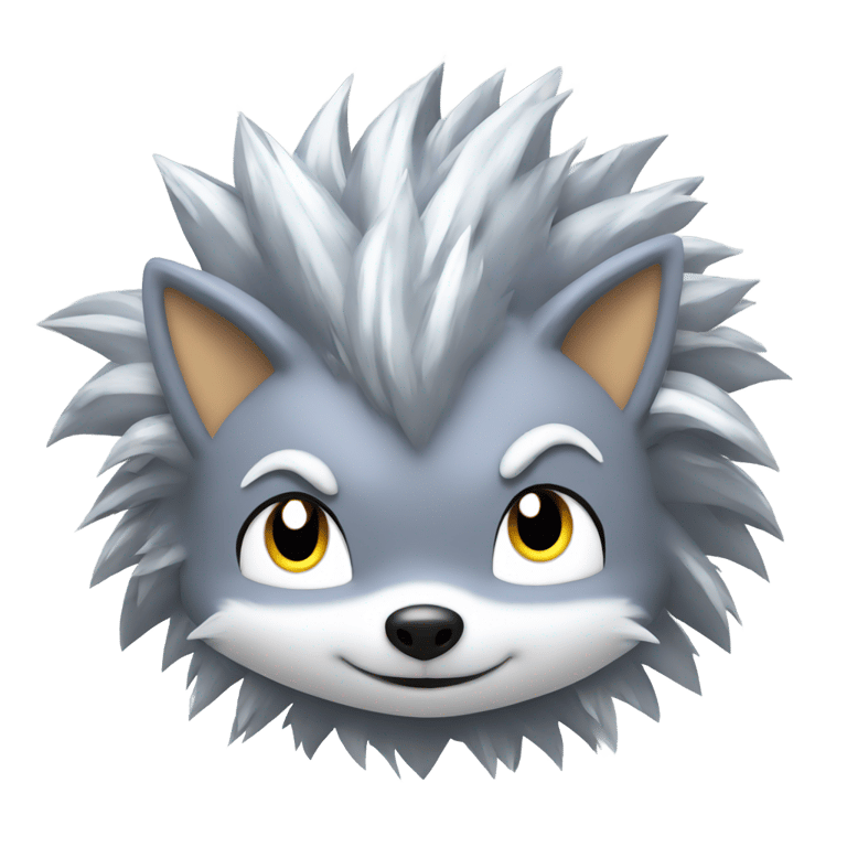 genmoji: Silver the hedgehog