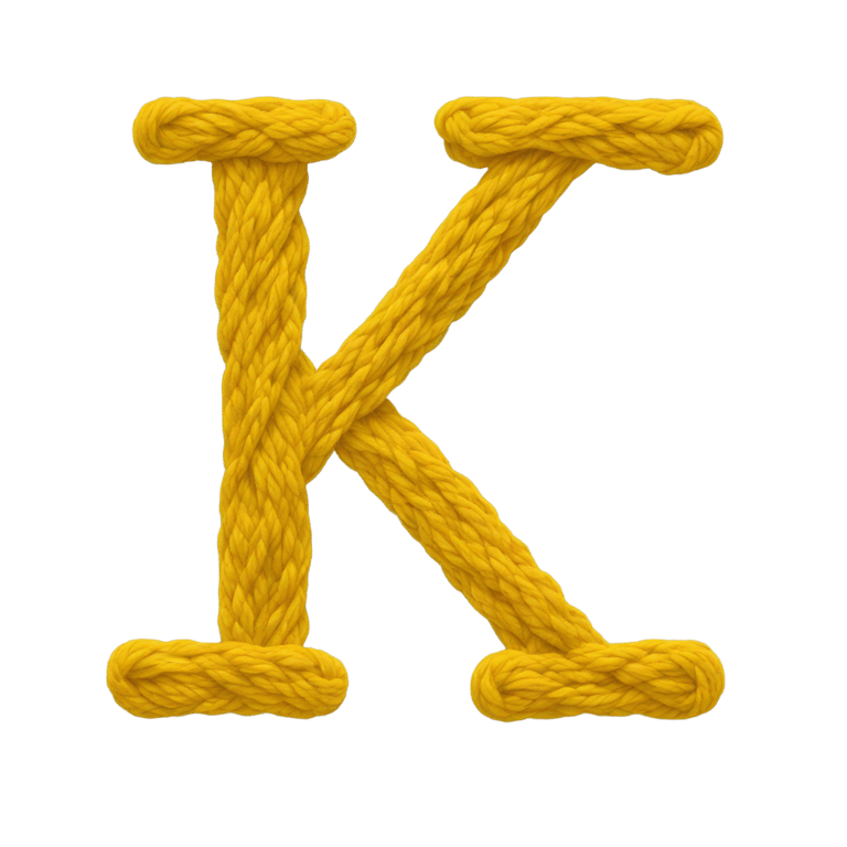 genmoji: Letter y made out of yellow yarn