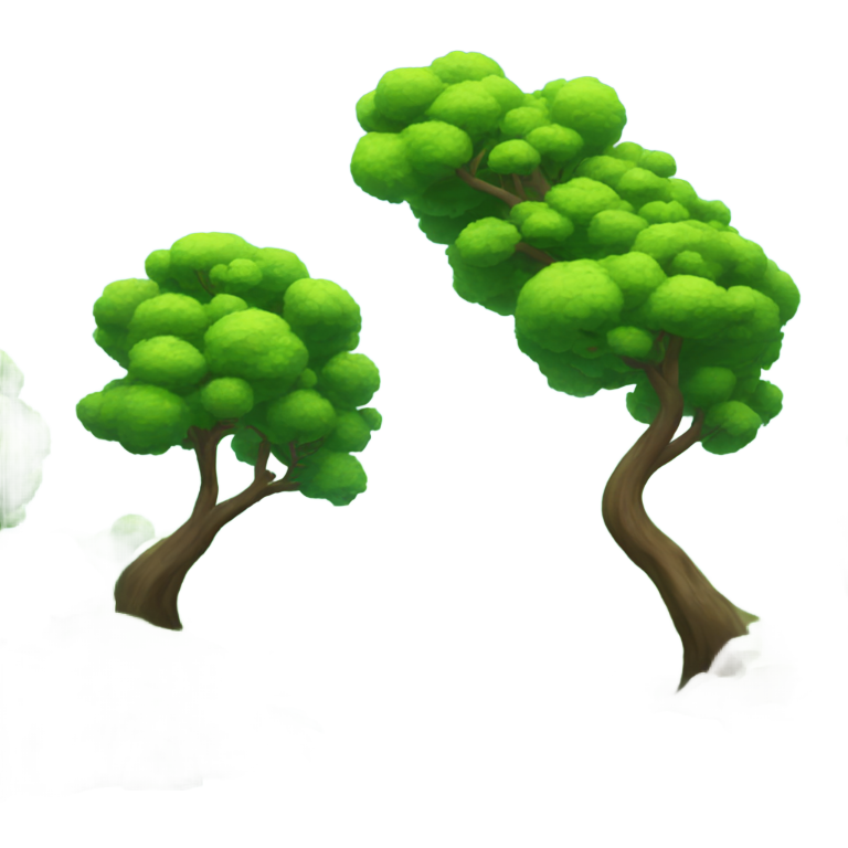genmoji: crazy river with trees