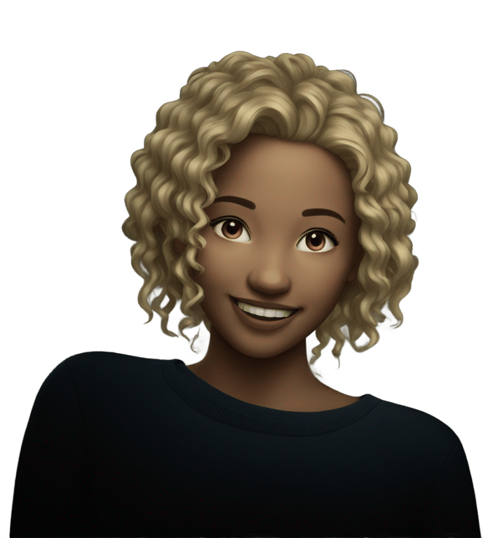 genmoji: Smiling Girl With Blonde Hair