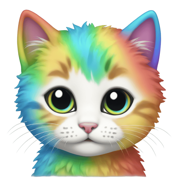 genmoji: A rainbow kitten