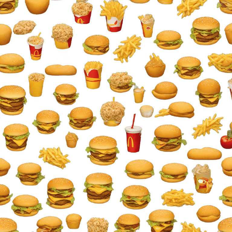 genmoji: Mc Donald's food