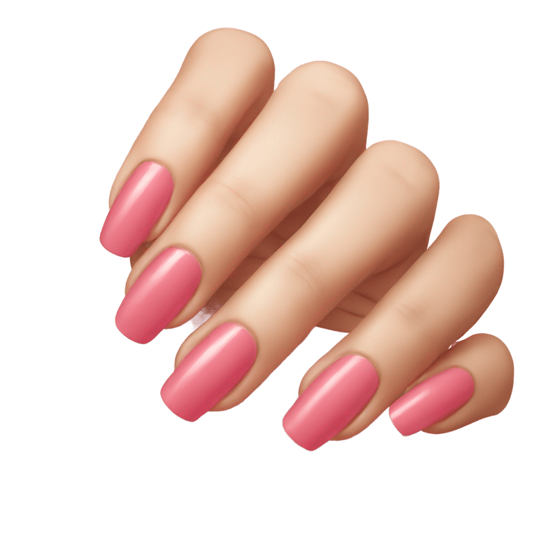 genmoji: Light red nail polish