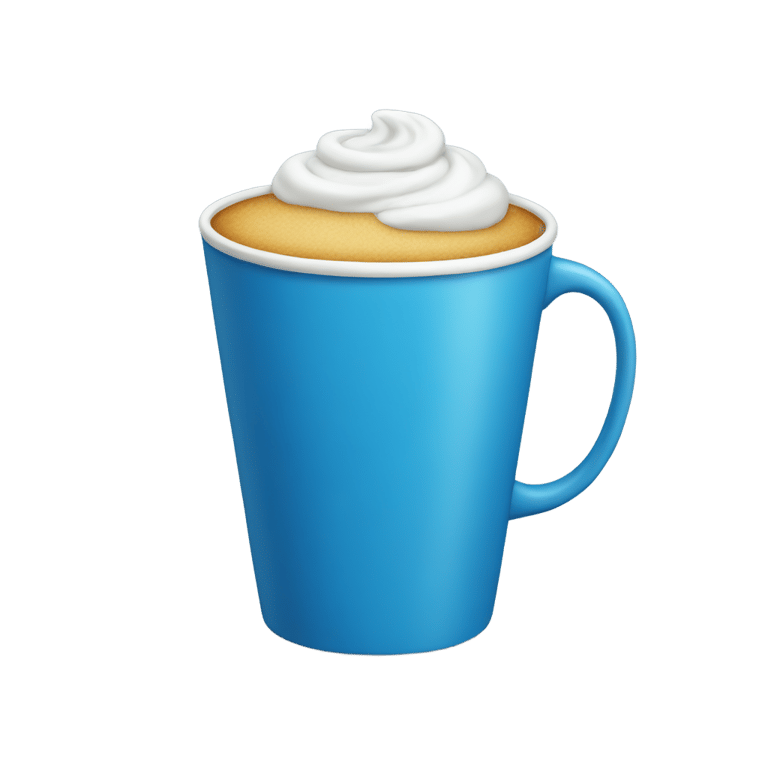 genmoji: a blue cup