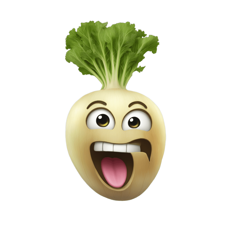 genmoji: a screaming turnip