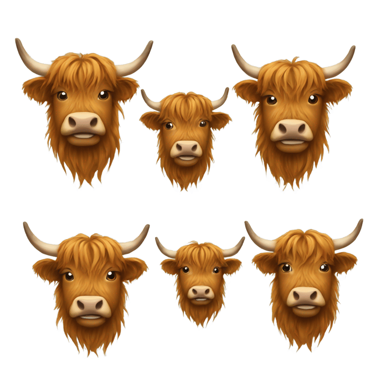 genmoji: a band made of highland cows