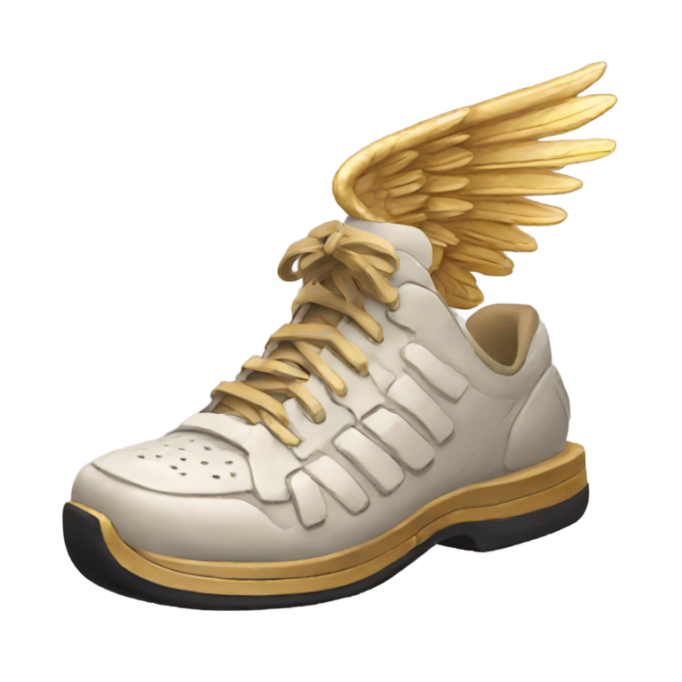genmoji: ancient greek shoe with wings