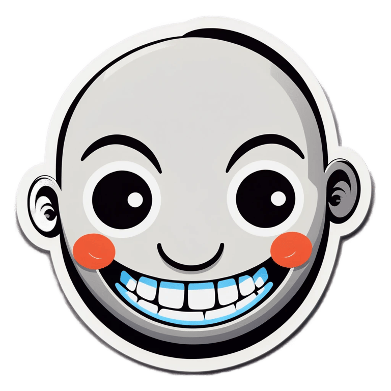 genmoji : Un visage souriant avec 3 yeux