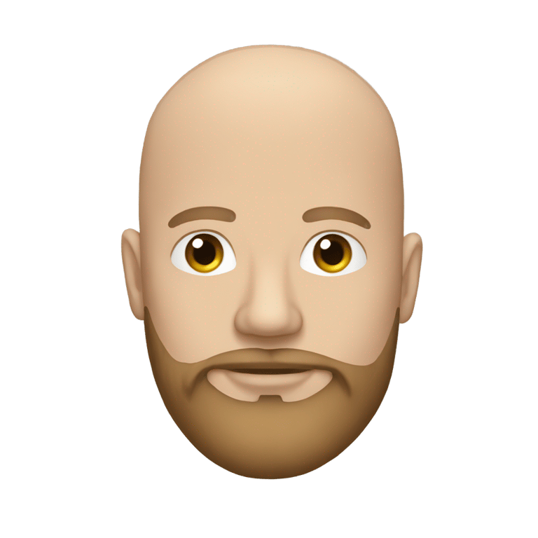 genmoji: andrew tate, bald, beard