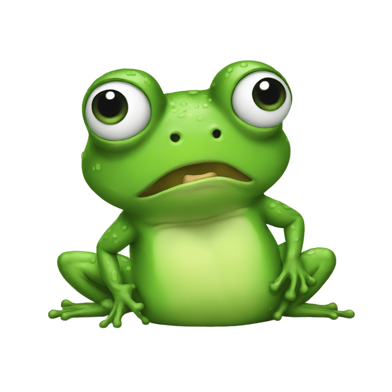 genmoji: drunk frog