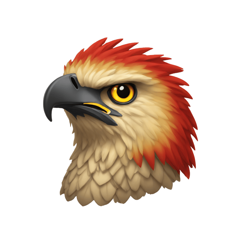 絵文字：Hawk from cobra Kai with red Mohawk