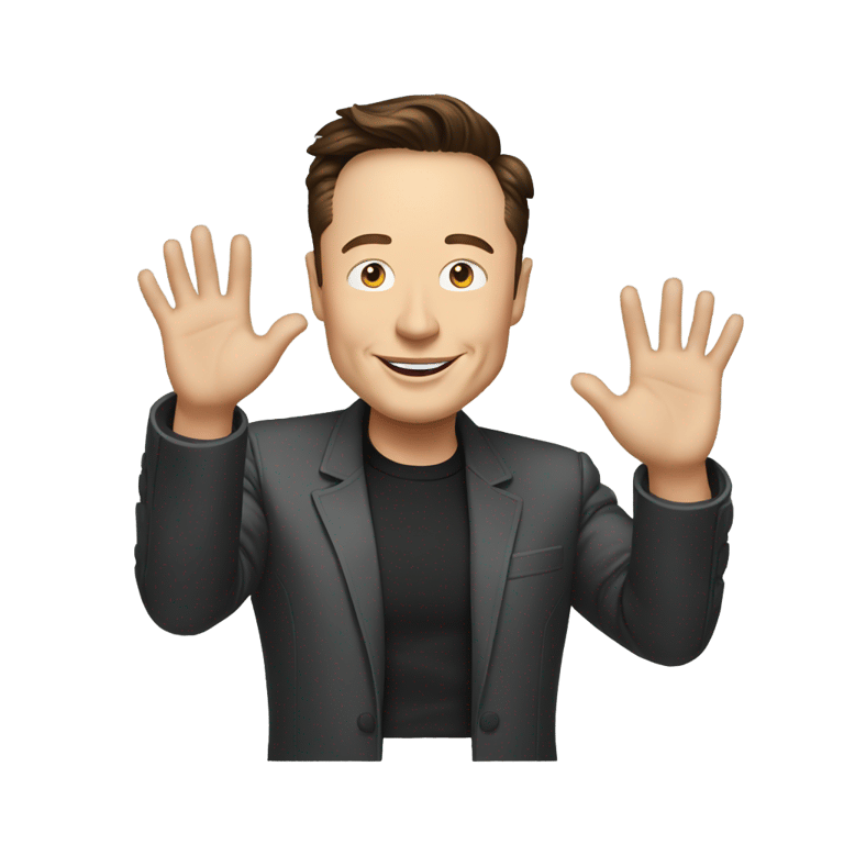 genmoji: Elon musk waving