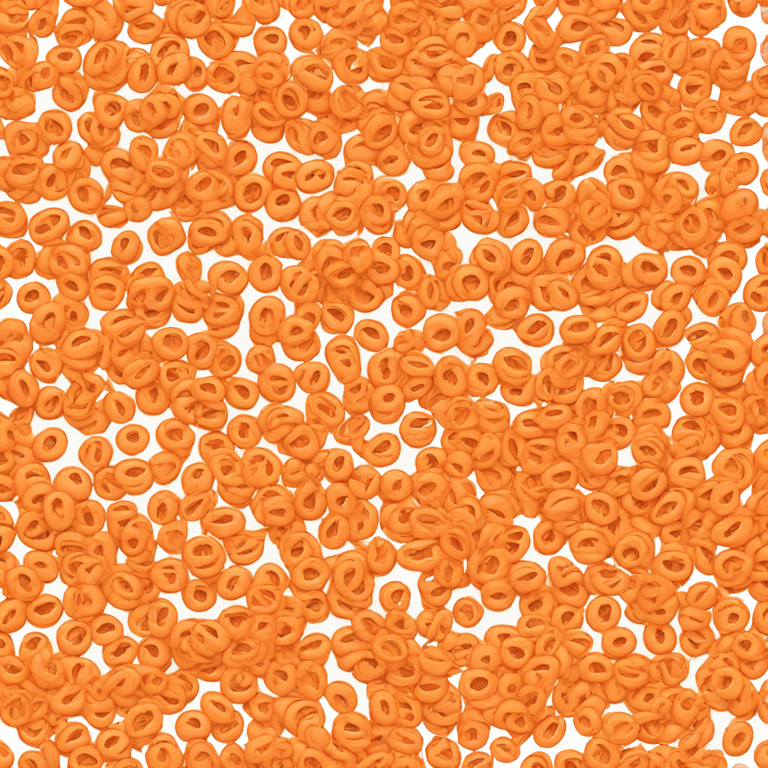 genmoji: Letter o made of orange paint