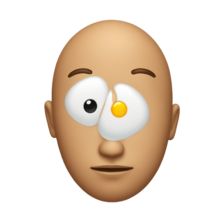 genmoji: A man with a head that's an egg