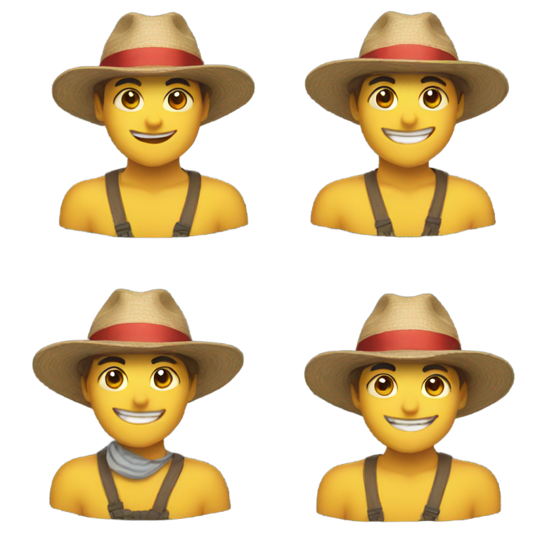 genmoji: Muai emoji smiling and wearing hat