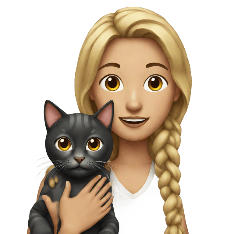 genmoji : woman with cat