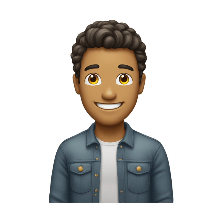 genmoji: hombre joven sonriendo