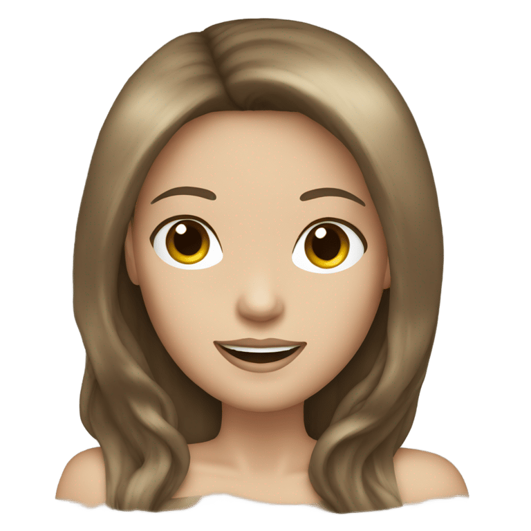 genmoji : Femme à la peau blanche et aux cheveux bruns dansant le disco