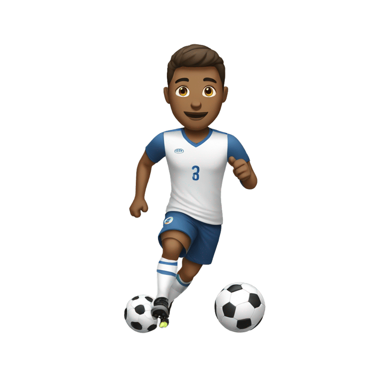 genmoji: men playing soccer bal