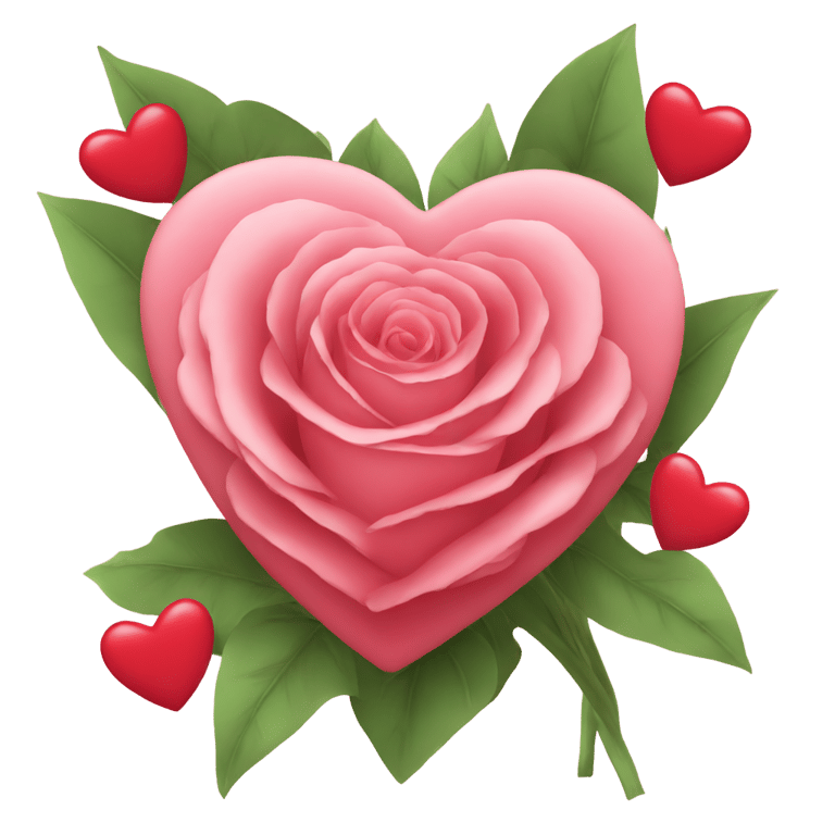 genmoji: Valentines flowers and card