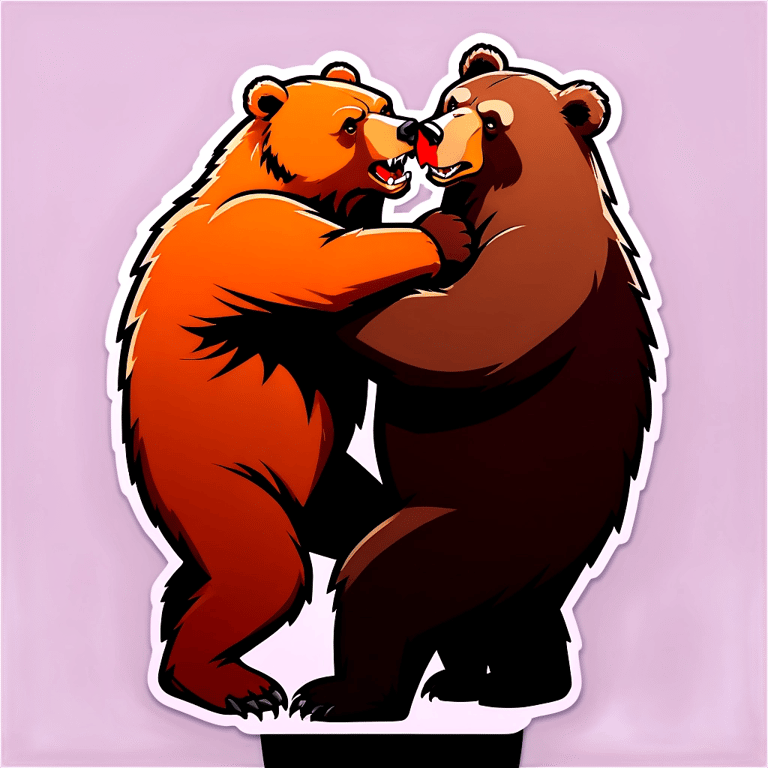 genmoji : Un humain combattant un ours