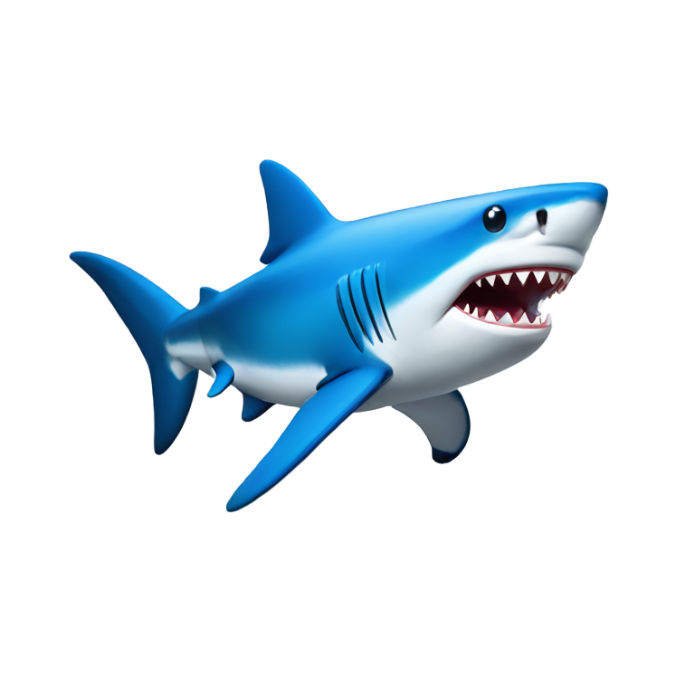 genmoji: A shark Nike blue