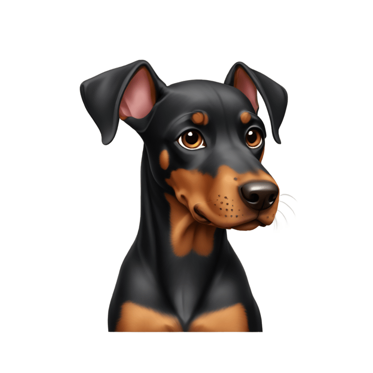 絵文字：A puppy doberman