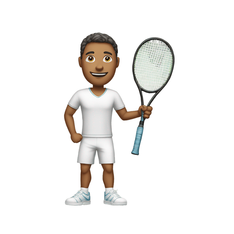 genmoji : man with tennis racquet