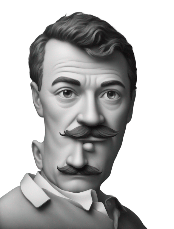 genmoji: Man with square moustache