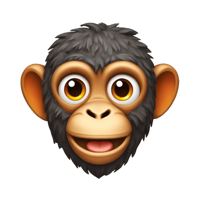 genmoji: Monkey made out of lava