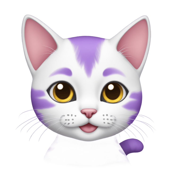 genmoji: Cut purple kitten