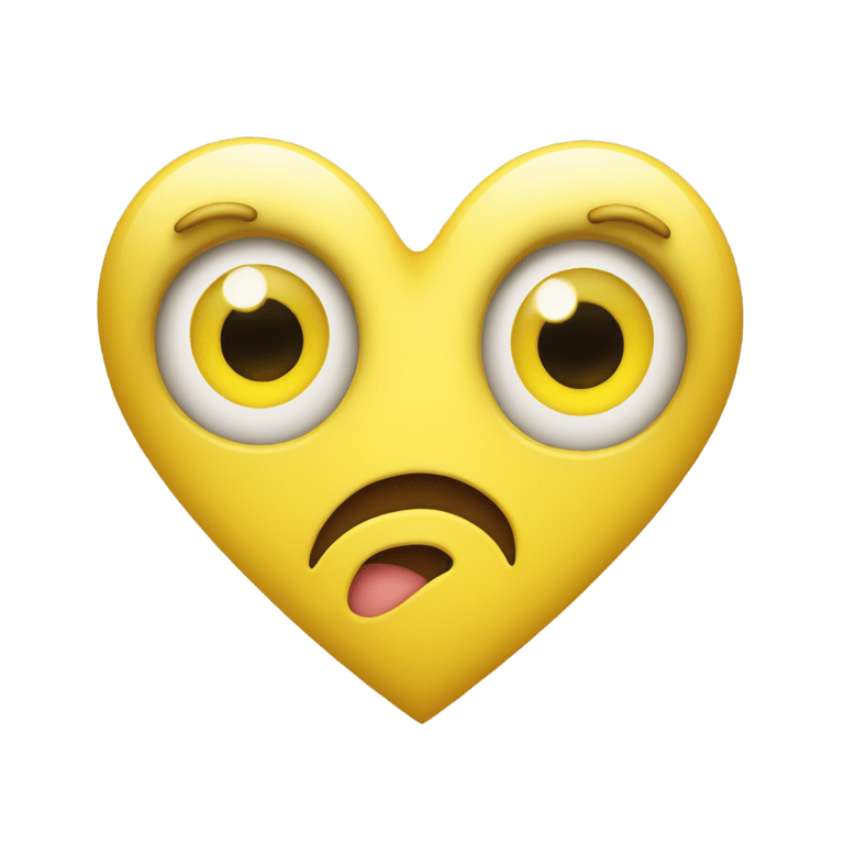 genmoji: yellow heart with eyes