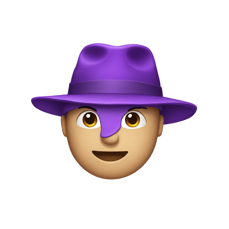 genmoji: A purple hat