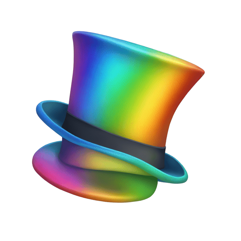 genmoji: Rainbow Magic top hat