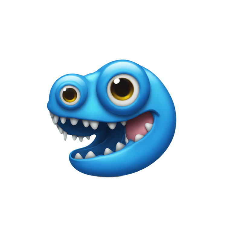 genmoji: One eyed blue worm