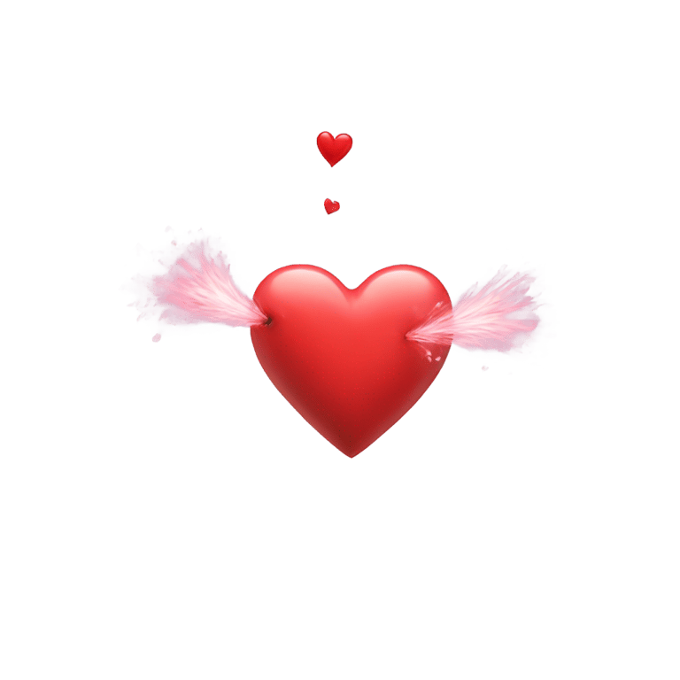 genmoji: A heart winning and blowing a heart