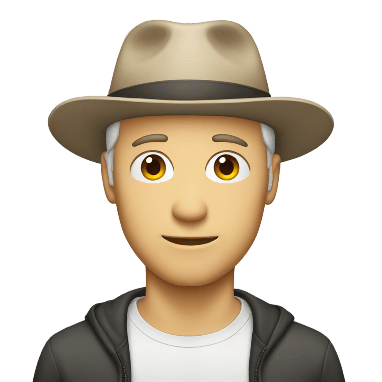 genmoji: white man hat backwards