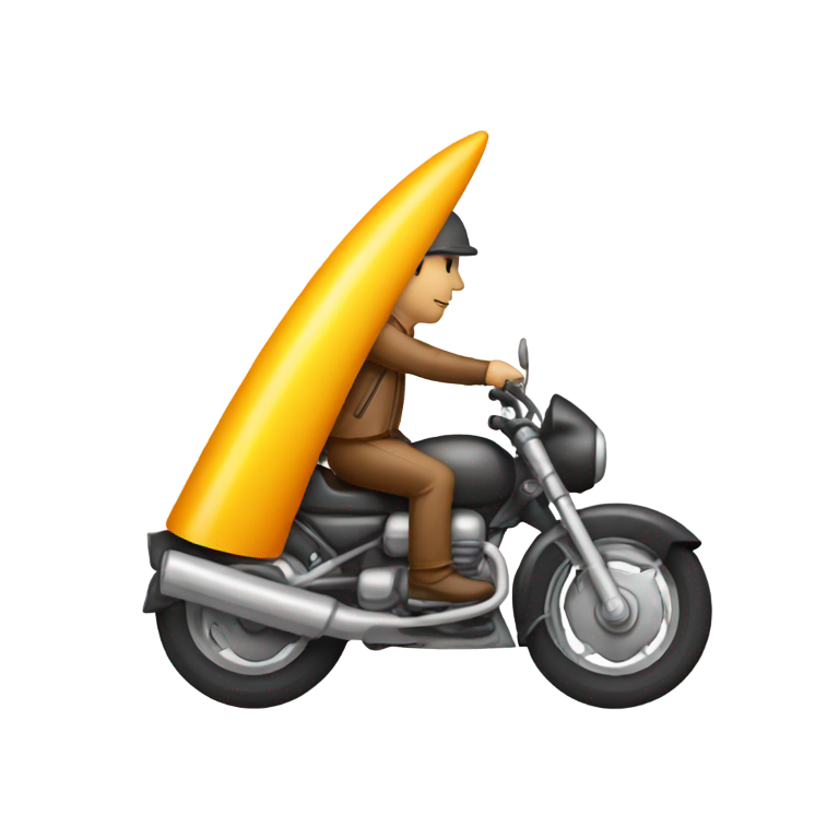 genmoji：一个交通锥骑摩托车