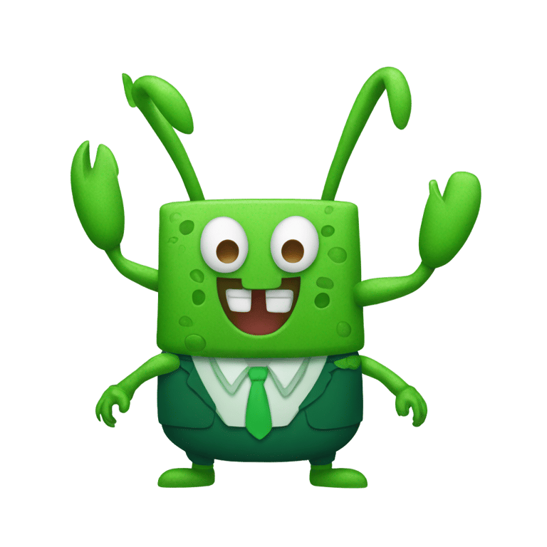 genmoji: green mr krabs