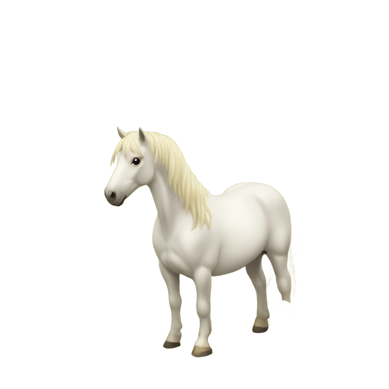 genmoji: a farmyard with horse