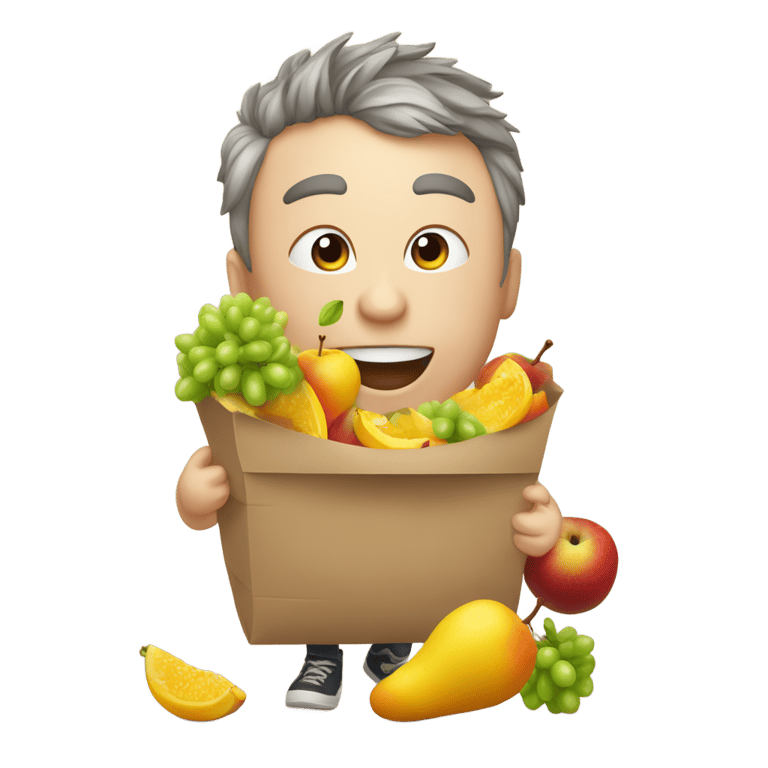 genmoji: kipton achieving the longest fruit throw and receives a guiness world record and a life of fame