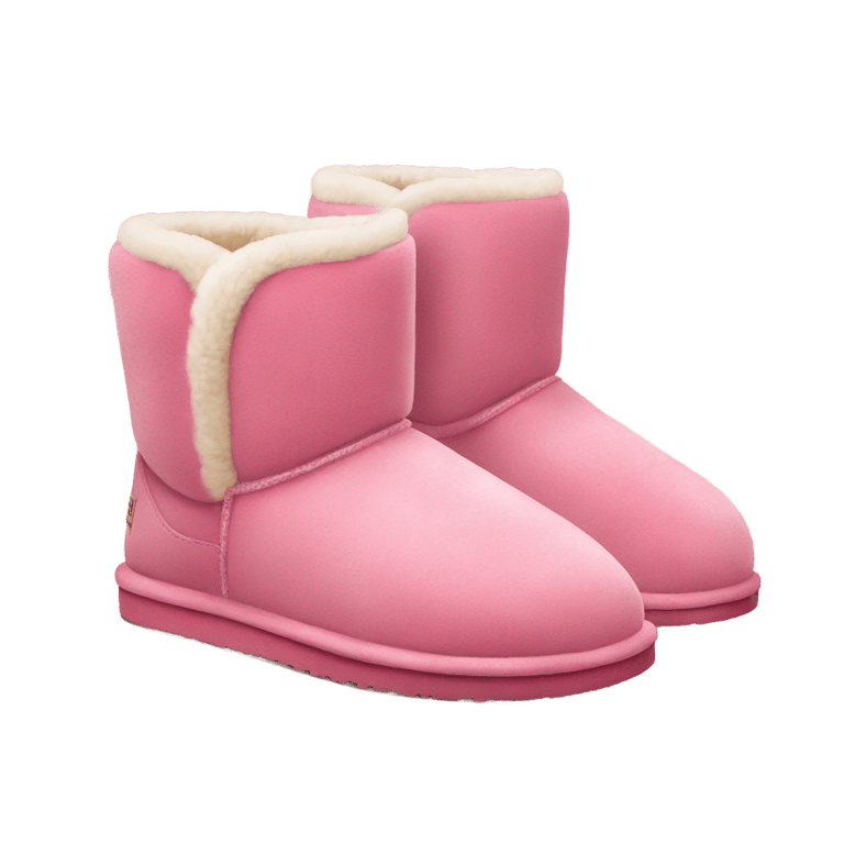 genmoji: Ugg slippers in pink